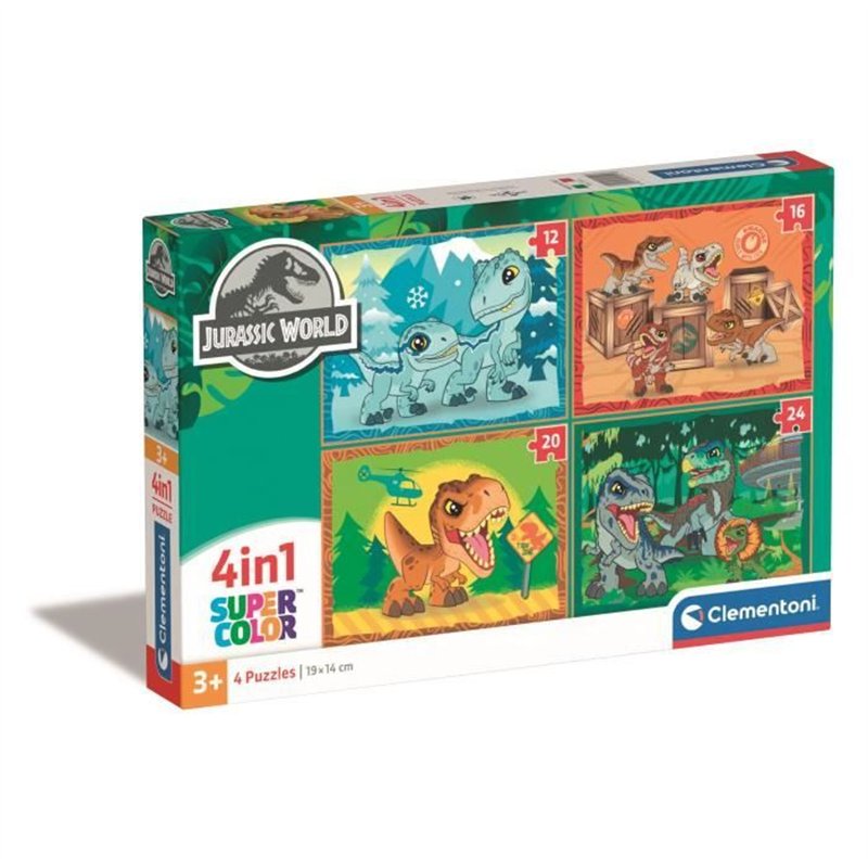 CLEMENTONI Puzzle 4 en 1 Jurassic World