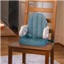 INGENUITY Rehausseur de chaise deluxe pliable Turquoise, nomade avec tablette et sangles inclus