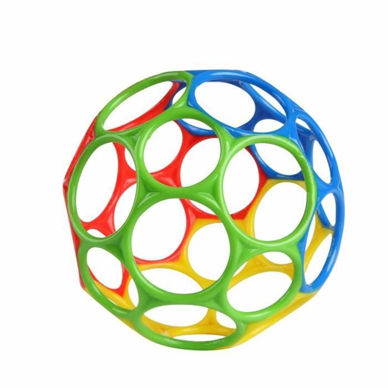 BRIGHT STARS Oball Classic balle flexible, facile a manipuler, jouet d'activité sensorielle, enfants tous âges, multicolore