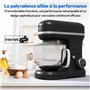 Robot pâtissier 3-en-1- MEDION - MD18430 - 1200 W - 5 L - 8 vitesses - Fonction hachoir - Noir