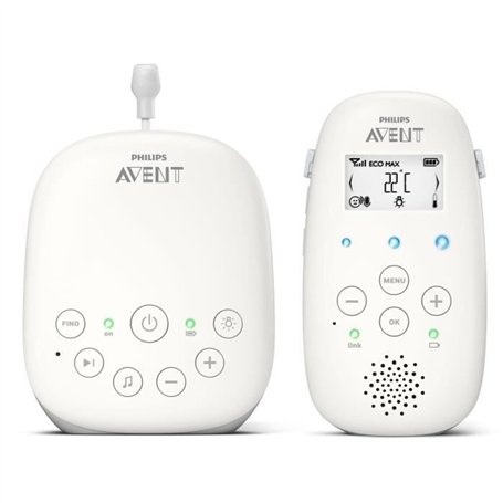 Ecoute-bébé - PHILIPS AVENT - Audio DECT - Blanc - Ecran LCD - Capteur de température - Veilleuse