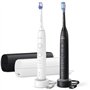 Brosse a dents - PHILIPS - HX7429/02 - Sonicare - Double manche Serie 7100 - Blanc & Noir - Eléctrique