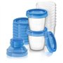 Pots de conservation - PHILIPS AVENT - Lait maternel - 10 pots 180ml + 2 adaptateurs