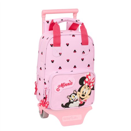 Cartable à roulettes Minnie Mouse Naive Rose 20 x 28 x 8 cm