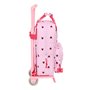 Cartable à roulettes Minnie Mouse Naive Rose 20 x 28 x 8 cm