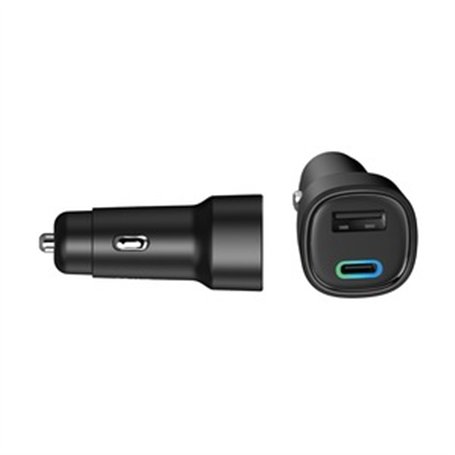 CHARGEUR VOITURE 30W USB-C USB-A NOIR