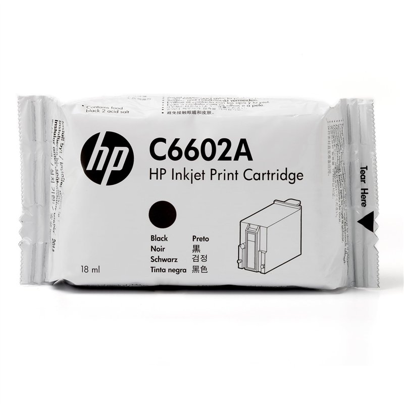 HP - C6602A - Cartouche d'encre standard, Noir - 18ml