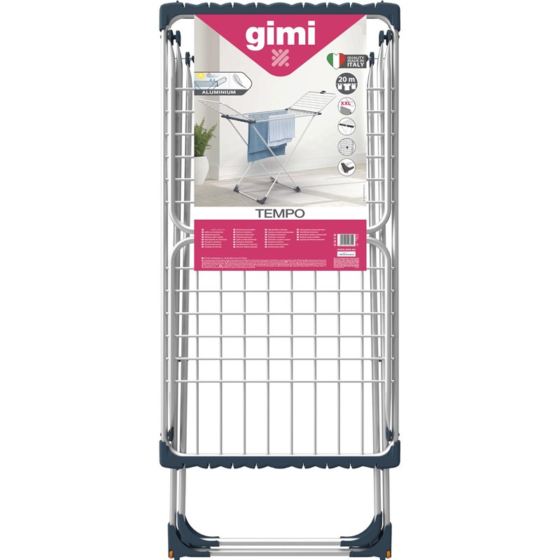 Image secondaire de Gimi Tempo Étendoir à Poser sur Le Sol 100% Aluminium, 20 m d'étendage