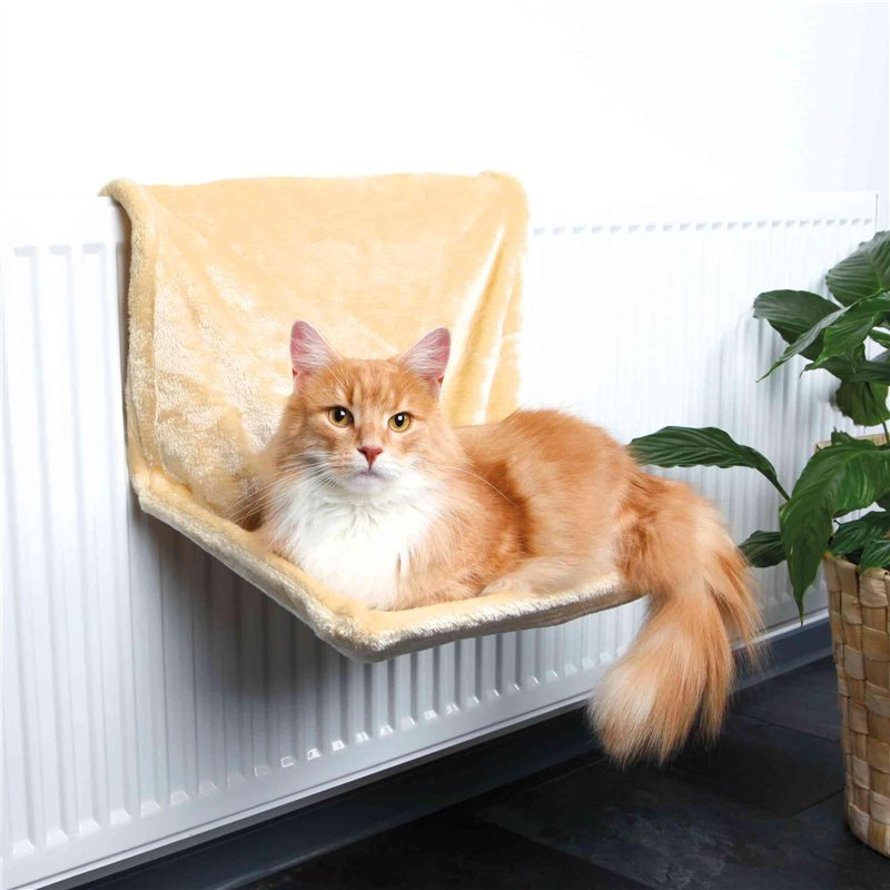 Image secondaire de TRIXIE Nid pour radiateur - support réglable - entre 10 - 12 cm - housse en peluche - pour radiateurs courants - jusqu'à 5 kg - 