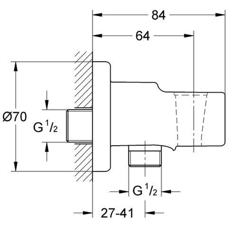 Image secondaire de Grohe Support Mural pour Douchette à Main Relaxa Ultra 28679000 (Import Allemagne)