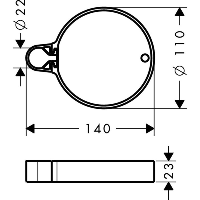Image secondaire de hansgrohe Porte-Savon Casetta'C pour barre de douche 22 mm, chromé, 28678000