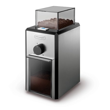 Moulin à café professionnel De'Longhi KG89 KG 89 pouvant contenir jusqu'à 12 tasses, boîtier en plastique, argent, 110 watts, 22