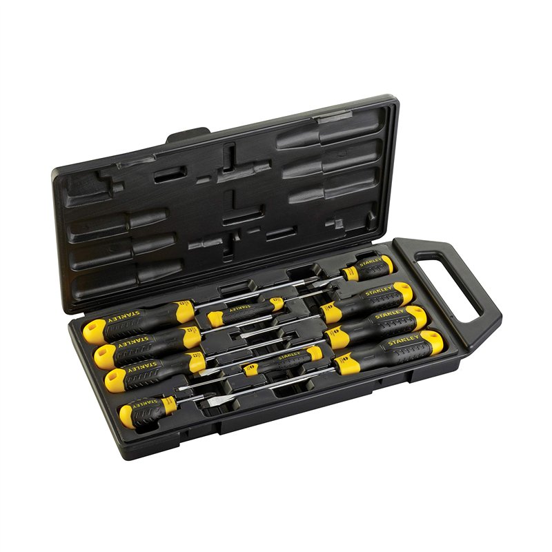 Stanley 2-65-005 Tournevis Cushion Grip Jeu de 10 pièces