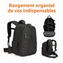Amazon Basics Sac à Dos pour Appareil Photo Grande Capacité avec Rembourrage Interne pour Reflex et Accessoires, Étanche et Anti