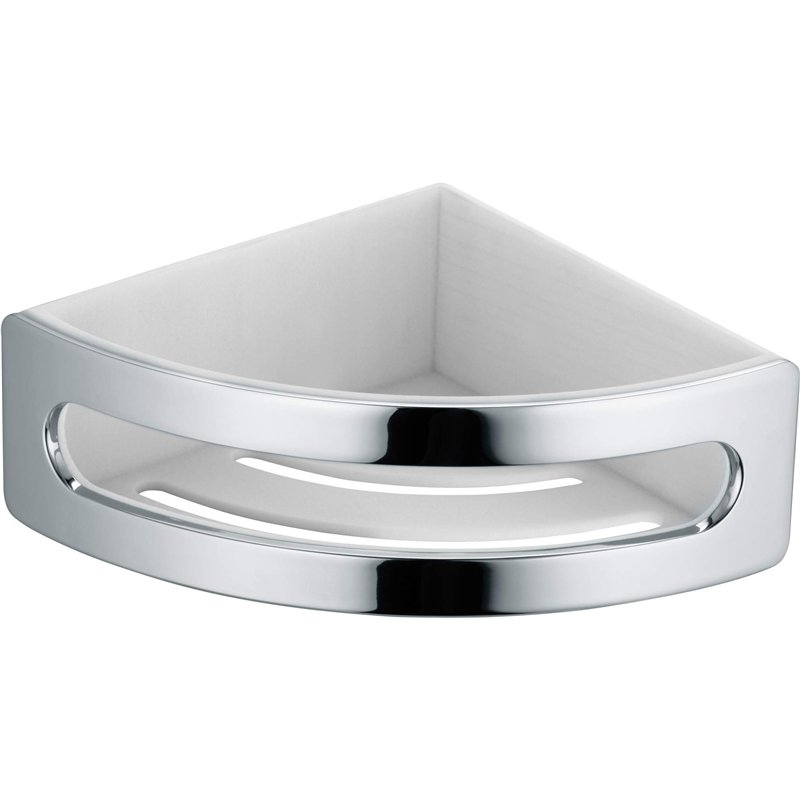 Image secondaire de Keuco 11657010000 Elegance Panier d'angle de douche Chrome/blanc