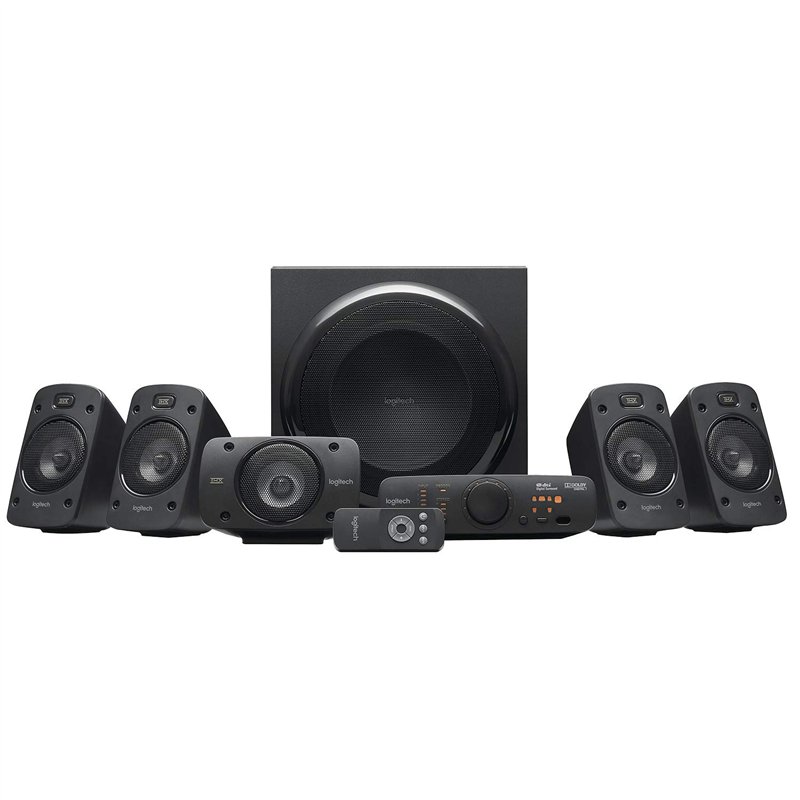 Logitech Z906 Système de Haut-Parleurs avec Son Surround 5.1, Certifié THX, Dolby & DTS, 1000 Watts en Puissance, Multi-Disposit