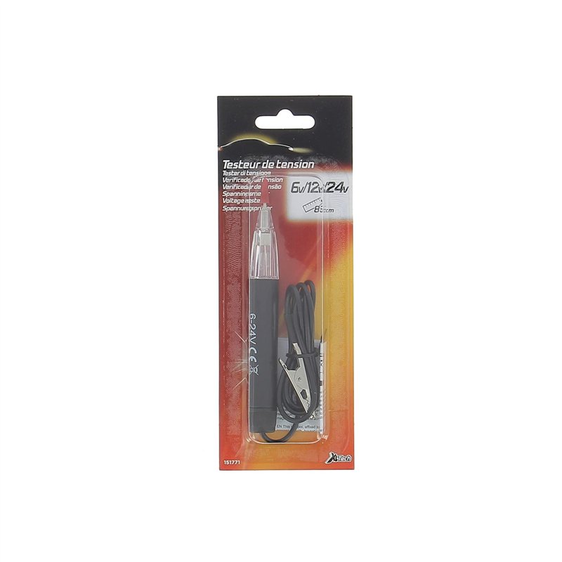Image secondaire de Cartec 151771 Testeur de Tension 6V/12V/24V, Testeur de courant pique fil tous véhicules, Noir