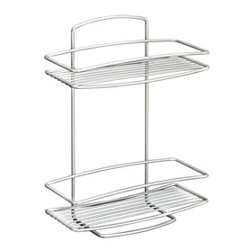 Metaltex 460002 Etagère de Salle de Bain avec 2 Étages Métal Multicolore 28 x 28 x 18 cm