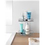 Metaltex 460002 Etagère de Salle de Bain avec 2 Étages Métal Multicolore 28 x 28 x 18 cm
