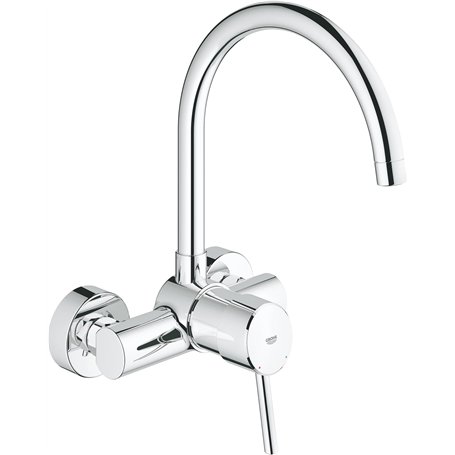 Grohe Robinet de Cuisine Concetto Plage de Rotation de 360° Bec Haut Supersteel Fixation Murale 32667001 (Import Allemagne)