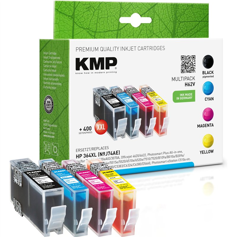 Image secondaire de KMP 1712,0005 Cartouche d'encre Noir, Bleu, Rose, Jaune