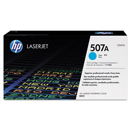 HP 507A Toner Cyan authentique (CE401A)
