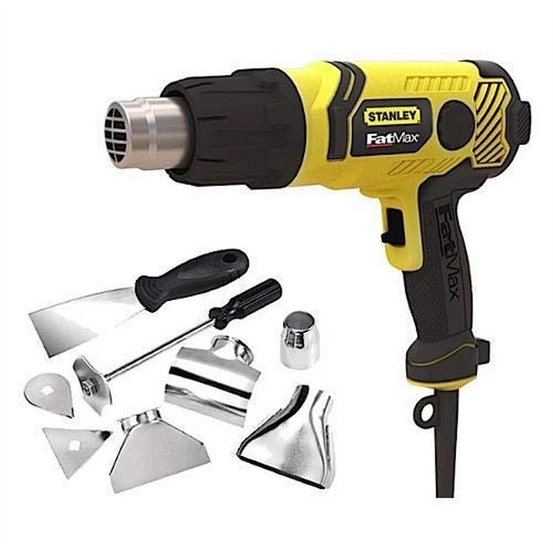 Stanley FATMAX Décapeur Thermique Filaire 2000W Revêtement Caoutchouc Double Système de Protection Avec 1 Coffret de Transport G