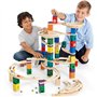 Hape Circuit à Billes Créatif en Bois Le Cyclone Quadrilla - Jeu de Construction Super Kit Complet de 102 pièces pour Le Circuit