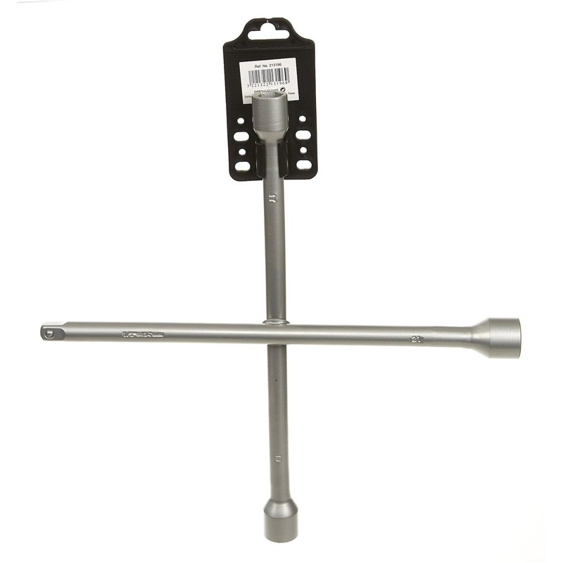 Image secondaire de PRECISION STEEL 213196 Clé en Croix douilles 17mm/19mm/21mm carré de 1/2, Argent