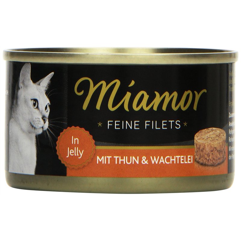 Miamor Katzenfutter Feine Filets Thunfisch+Wachtel 100 g, 24er Pack (24 x 100 g)
