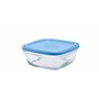 Duralex - Saladier Carre 17cm avec couvercle Bleu Lys