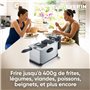 SEVERIN Friteuse 2 000 W, Friteuse électrique en inox d’une capacité de 3 L, Appareil de cuisson pour frites, légumes, viandes, 