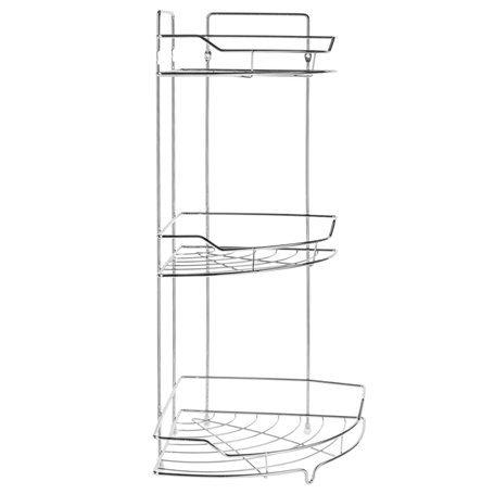 Five INSTANT D O Étagère de Douche d'angle en métal chromé – 3 étagères 13345 Argent