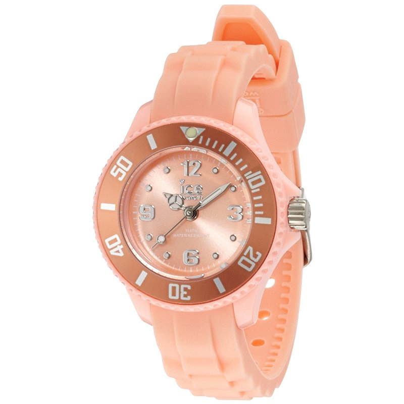 ICE-Watch - Ice-Sweety - Peach - Mini - Montre Mixte Quartz Analogique - Cadran Orange - Bracelet Silicone Orange - SY.PH.M.S.14