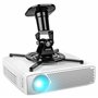 Duronic PB01XB Support pour Vidéoprojecteur Plafond | Rotatif 360° Inclinable 180° et Pivotant 180° | Charge maximale de 10 kg |
