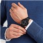 Mondaine Helvetica Bold, Montre Bracelet en Nylon Noir pour Homme et Femme, MH1.B1221.NB, 43 MM.