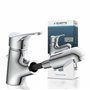 Schütte 22150 Attica lavabo de Salle de Bain, Robinet avec douchette Laver Les Cheveux, mitigeur à Levier Unique extractible ave