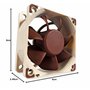 Noctua NF-A6x25 PWM, Ventilateur Silencieux Haut de Gamme, 4 Broches (60 mm, Marron)