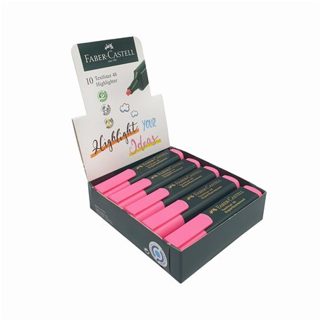 rotulador faber fluorescente 48-28 rosa