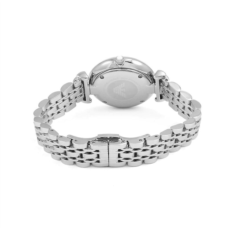 Image secondaire de Emporio Armani Montre pour femmes, mouvement à deux aiguilles, boîtier en acier inoxydable de 32 mm avec bracelet en acier inoxy