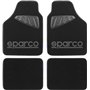 Sparco 4 pièces Tapis universels avec éraflures Gauche Logo/Droite Gris Tapis Noir
