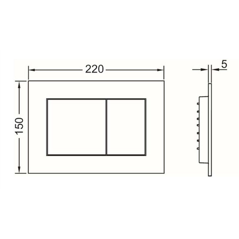Image secondaire de TECE Now 9240403 Plaque de commande pour WC Noir Technique des deux quantités Utilisable par le haut et par l’avant