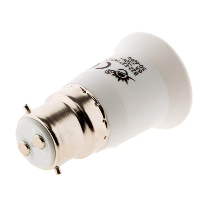 Image secondaire de Zenith Adaptateur de Douille mâle B22 en Femelle E27, Blanc