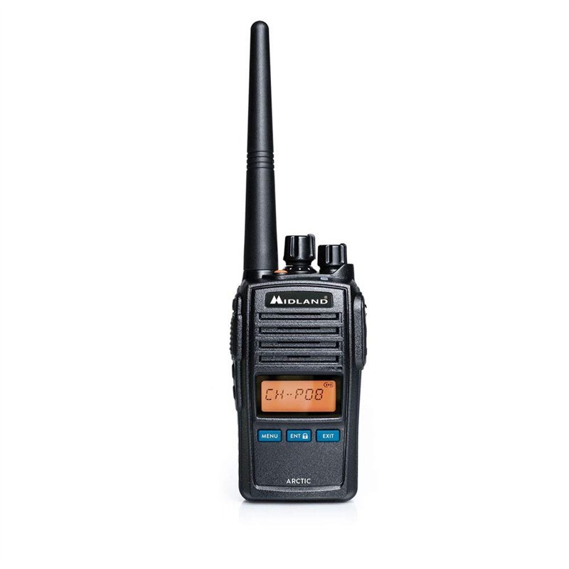 Midland Arctic, Émetteur-Récepteur Marin VHF, avec Microphone, 57 Canaux de Mémoire Personnalisables, Dispositif de Silencieux N