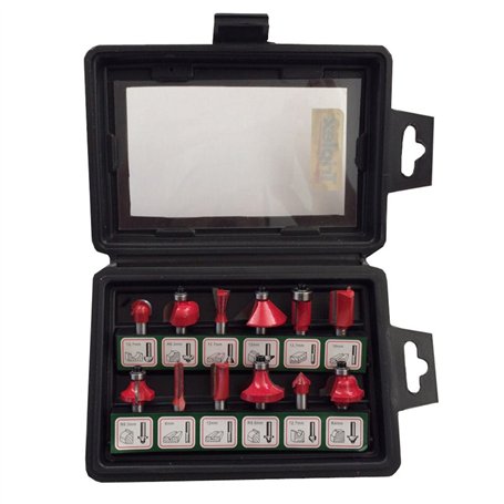 TIVOLY XT60647064012 - Estuche 12 fresas Gran resistencia y muy buena calidad de corte gracias a la plaguita de metal duro y su 