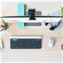 Logitech K780 Clavier RF sans Fil + Bluetooth QWERTY US International Noir, Blanc