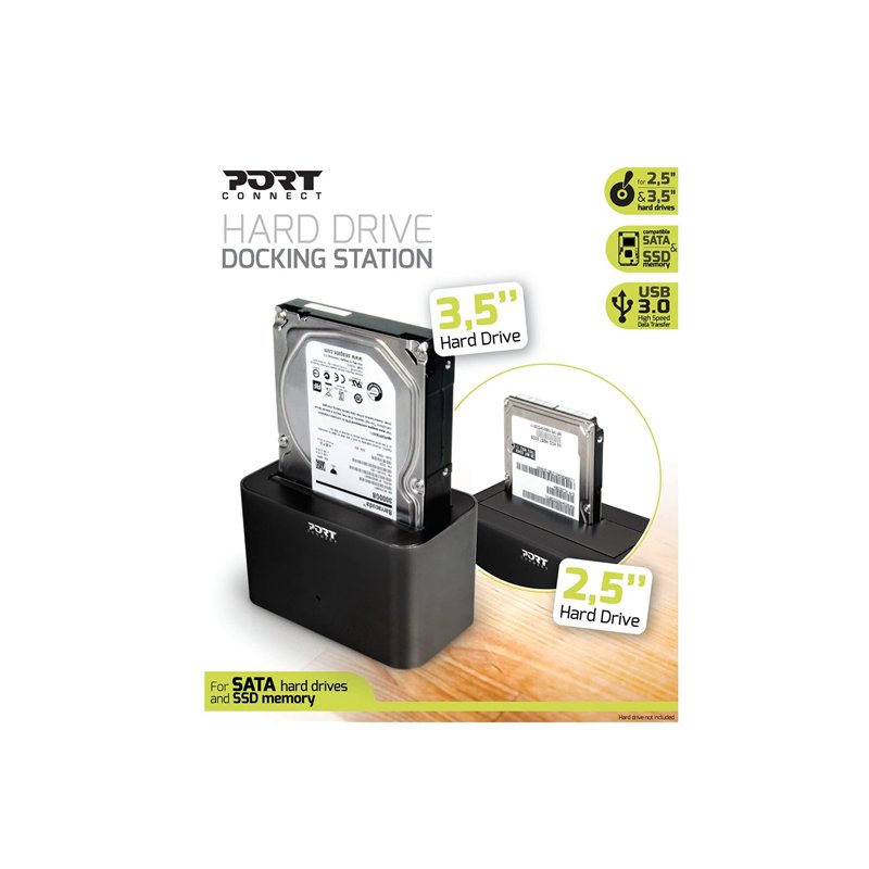 Image secondaire de PORT CONNECT Station d'Accueil pour Disque dur Sata HDD 2.5 pouces +3.5 pouces