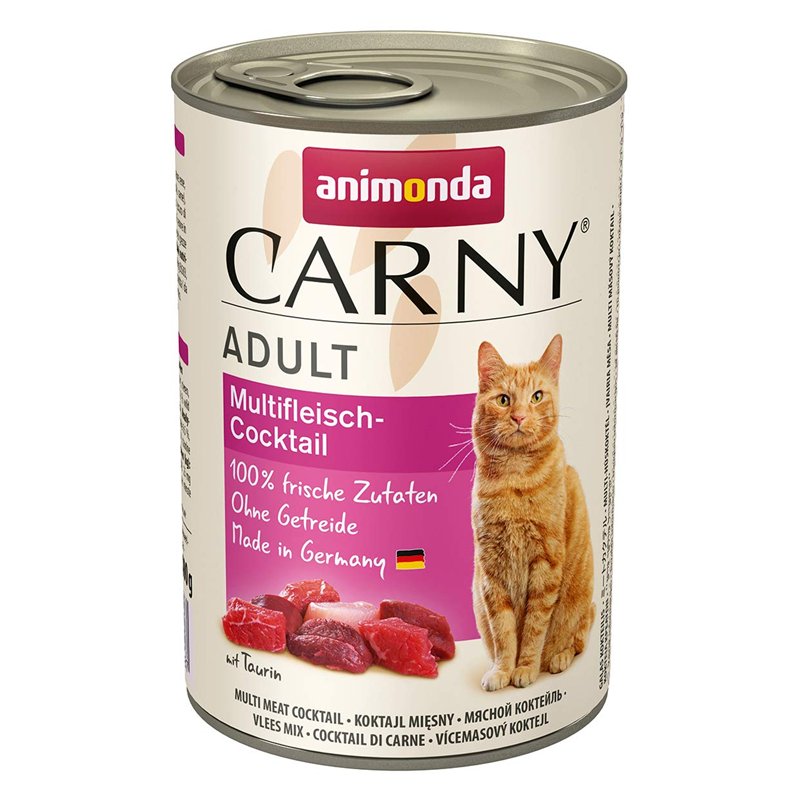 Nourriture pour chat GranCarno Adult d’animonda, nourriture humide pour chat adulte, cocktail de viandes, 6 x 400 g