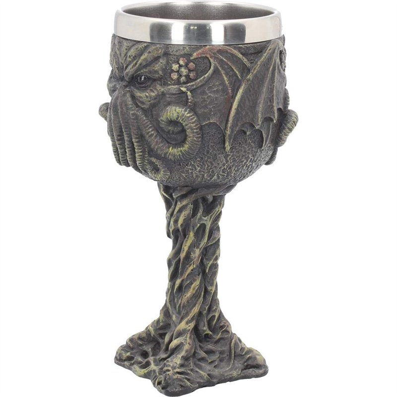 Image secondaire de Nemesis Now Cthulhu's Thirst Gobelet 21cm Vert, Résine avec insert en acier inoxydable