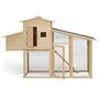 IDMarket - Poulailler Comfort avec pondoir en Bois